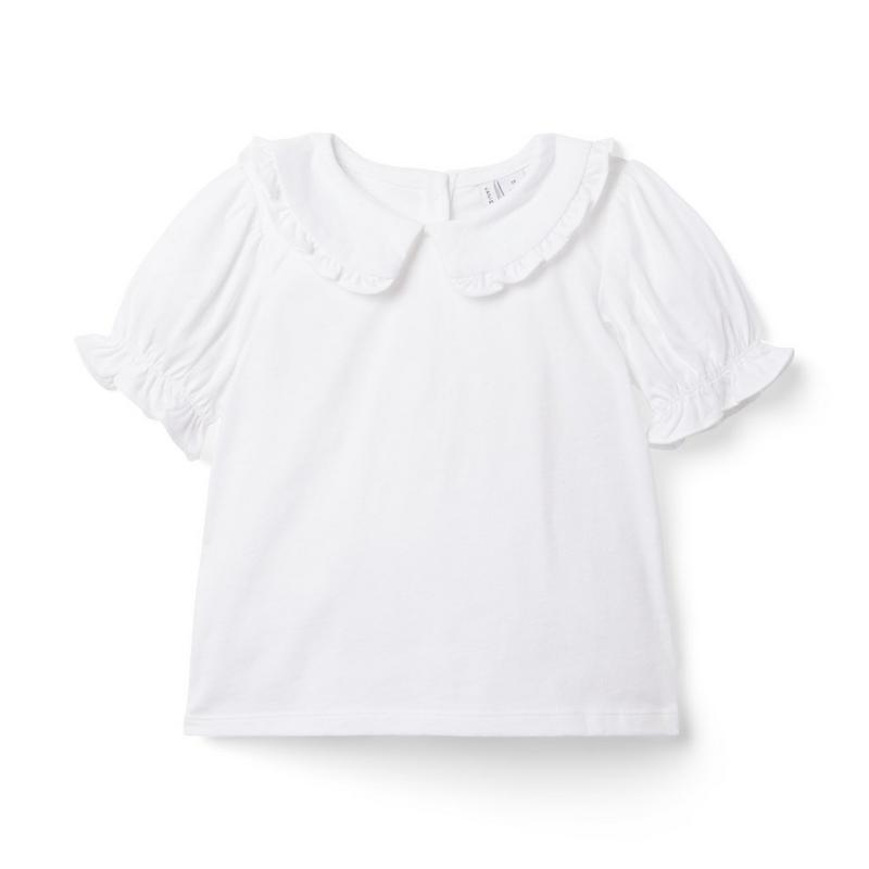 Puff Sleeve Collared Jersey Top - Janie And Jack